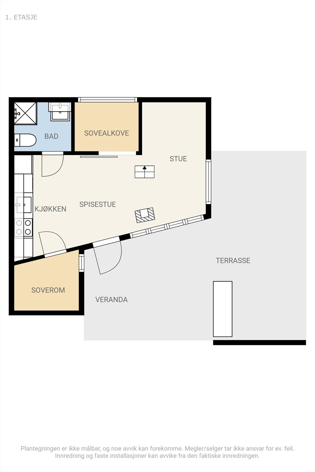 Plantegning 1.etasje. Galleribilde