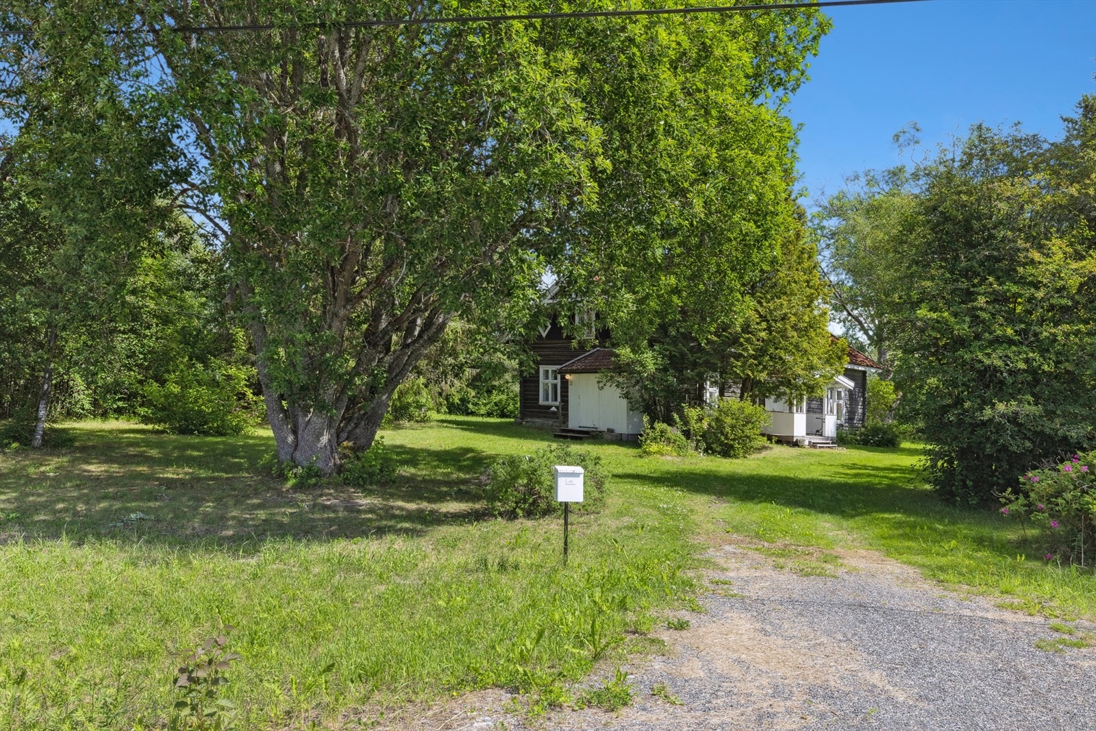 Innkjørselen til eiendommen. Galleribilde