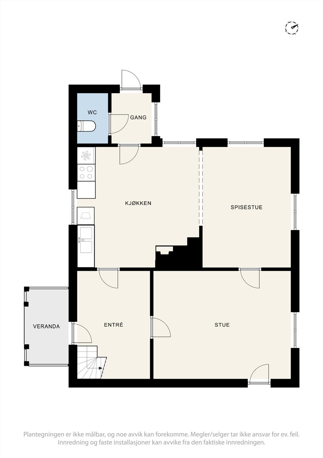 Plantegning - 1.etasje. Galleribilde