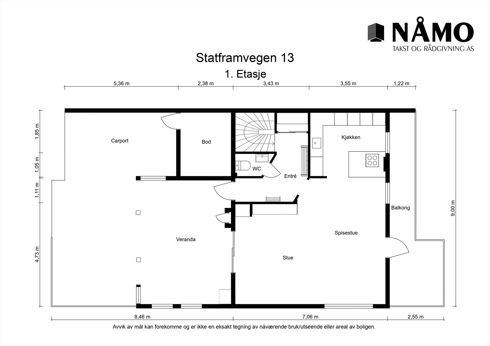 Plantegning 1. etasje. Galleribilde