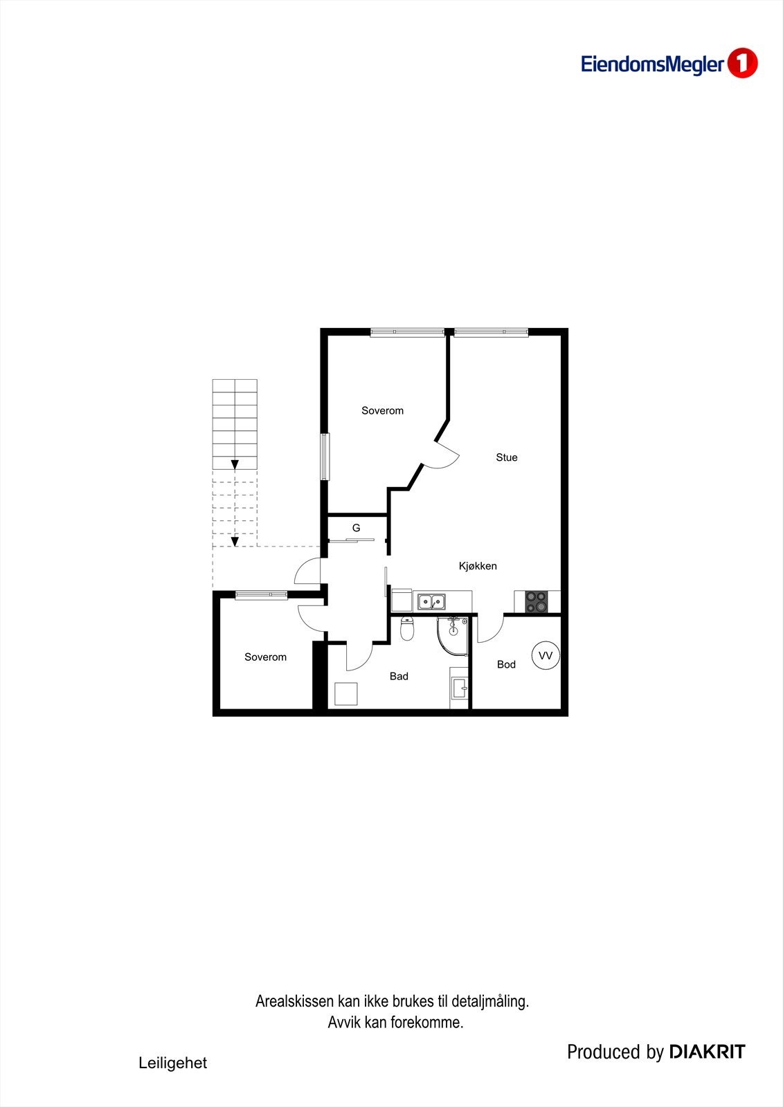 Plantegning leilighet Galleribilde