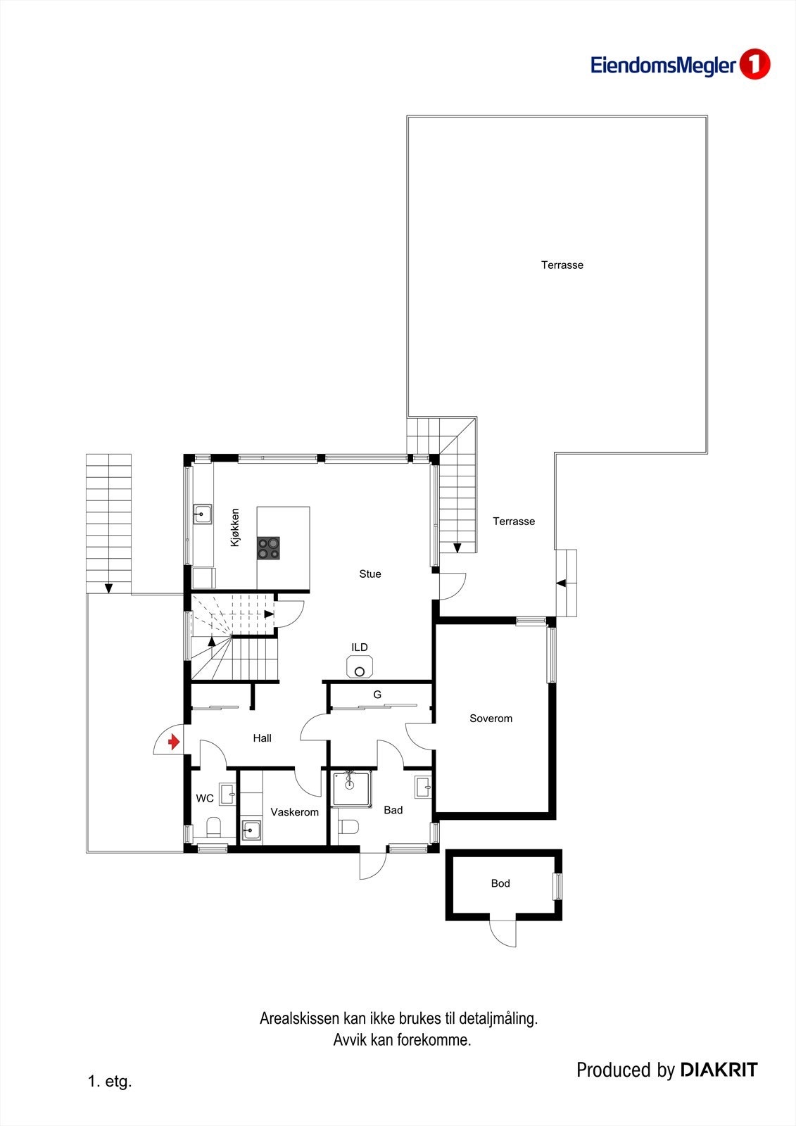 Plantegning 1. etasje. Galleribilde