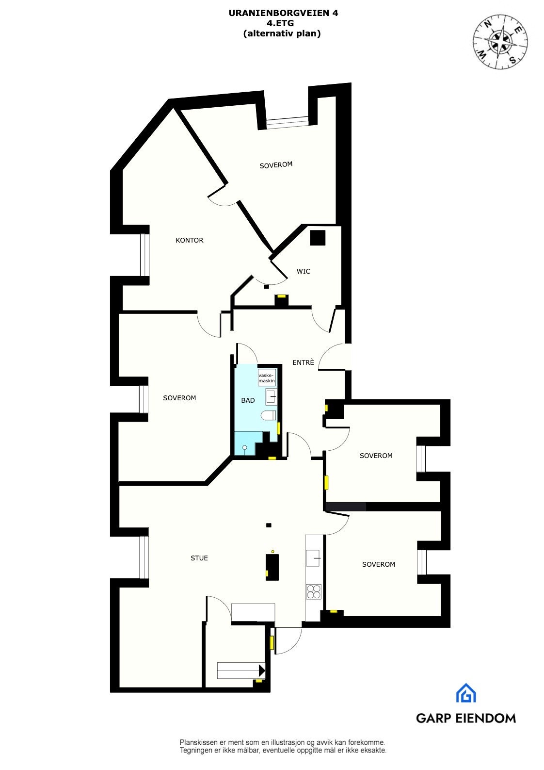 Alternativ plantegning Galleribilde