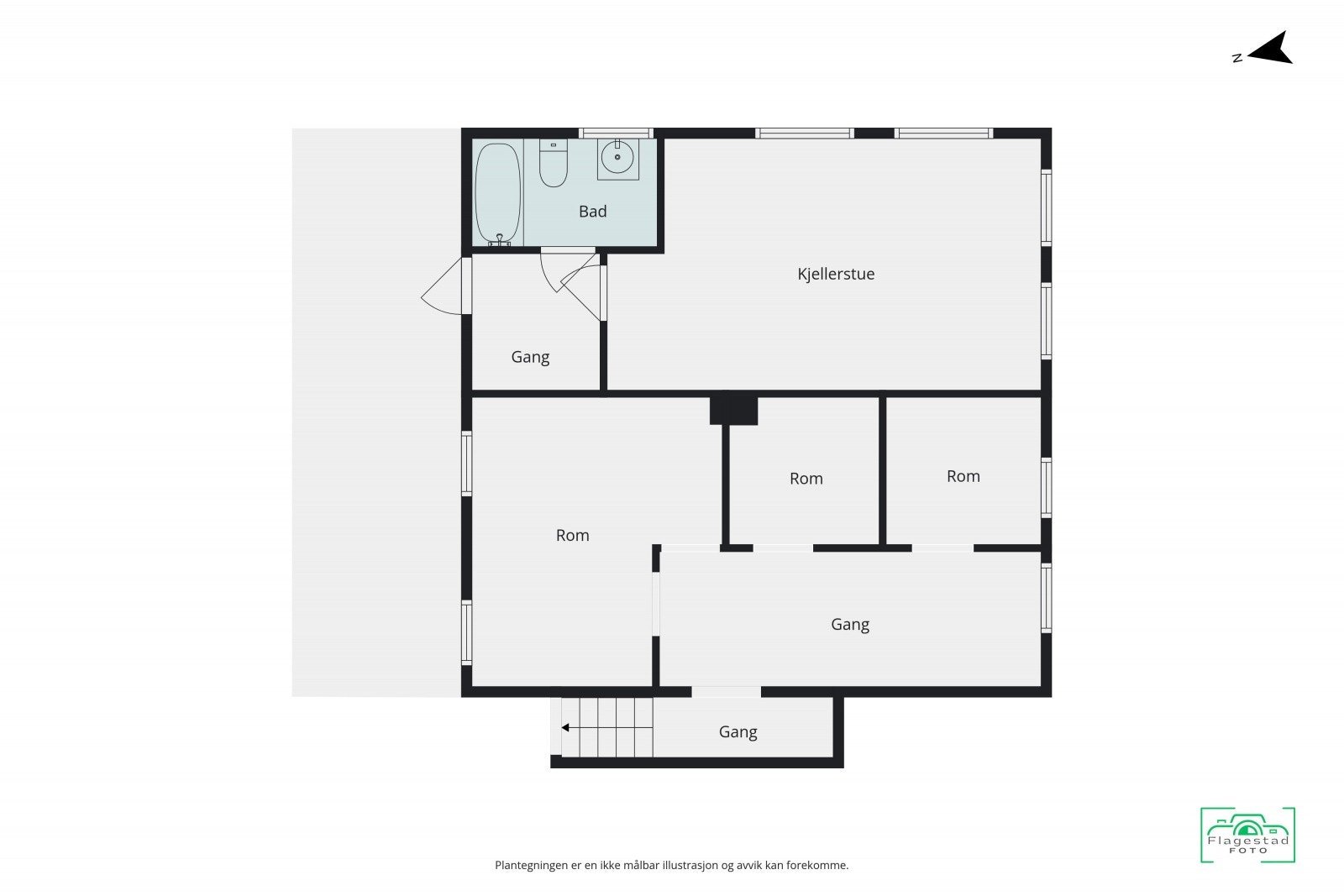 Rominndeling kjeller Galleribilde