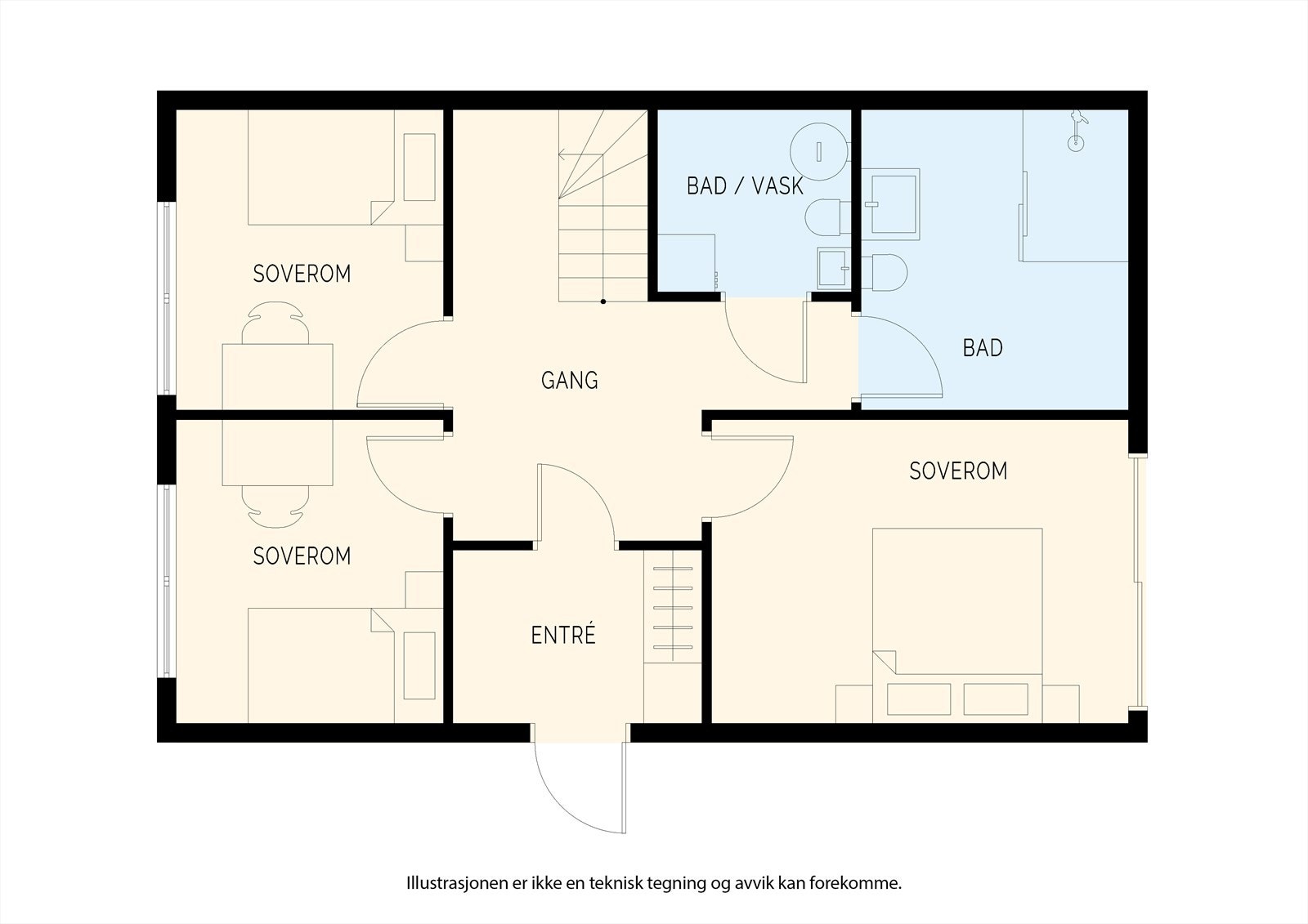 Plantegning 1. etasje Galleribilde
