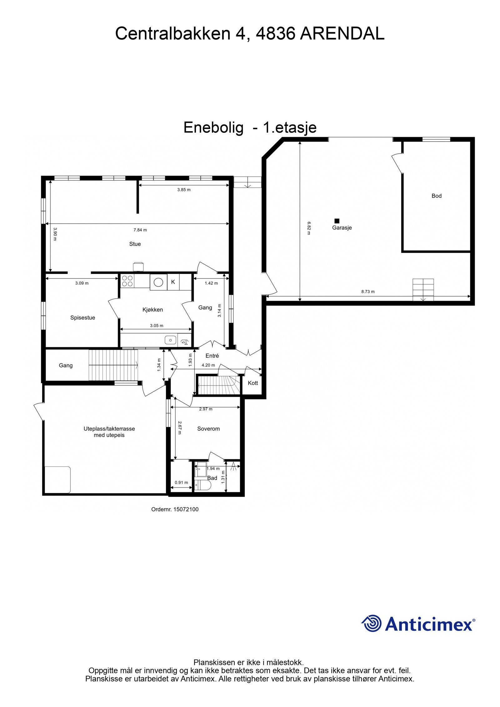 Plantegning - 1.etasje Galleribilde