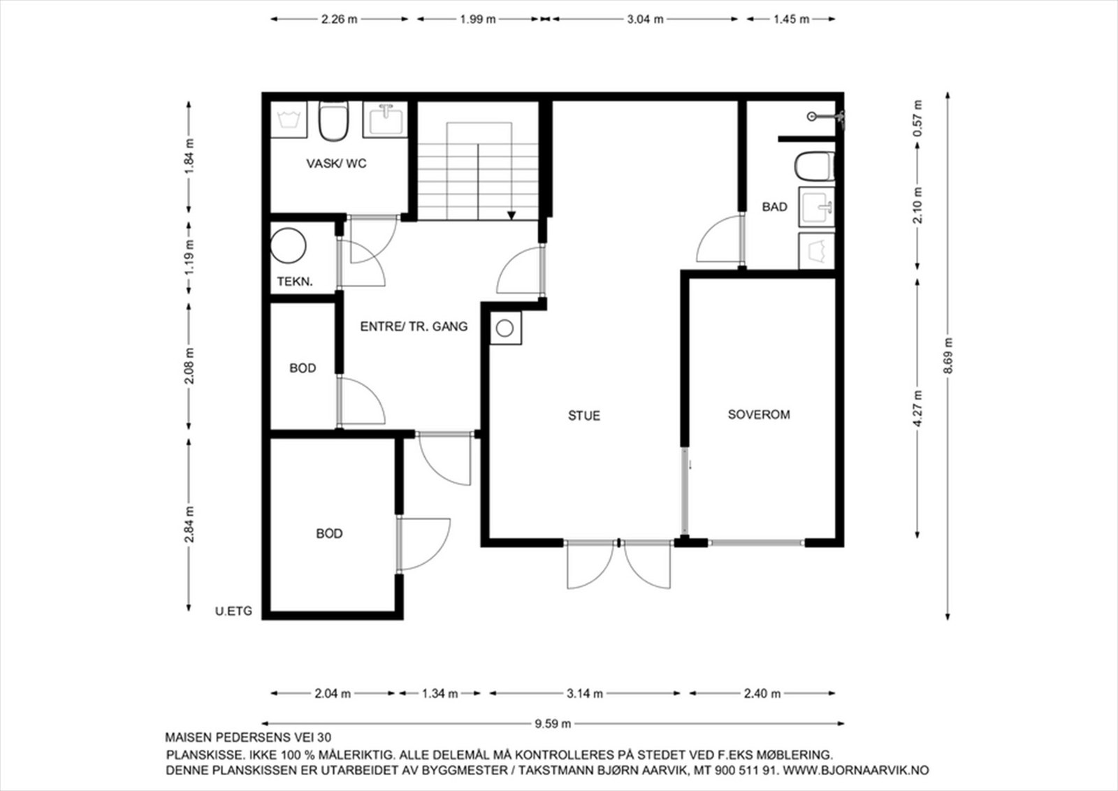 Plantegning underetasjen Galleribilde