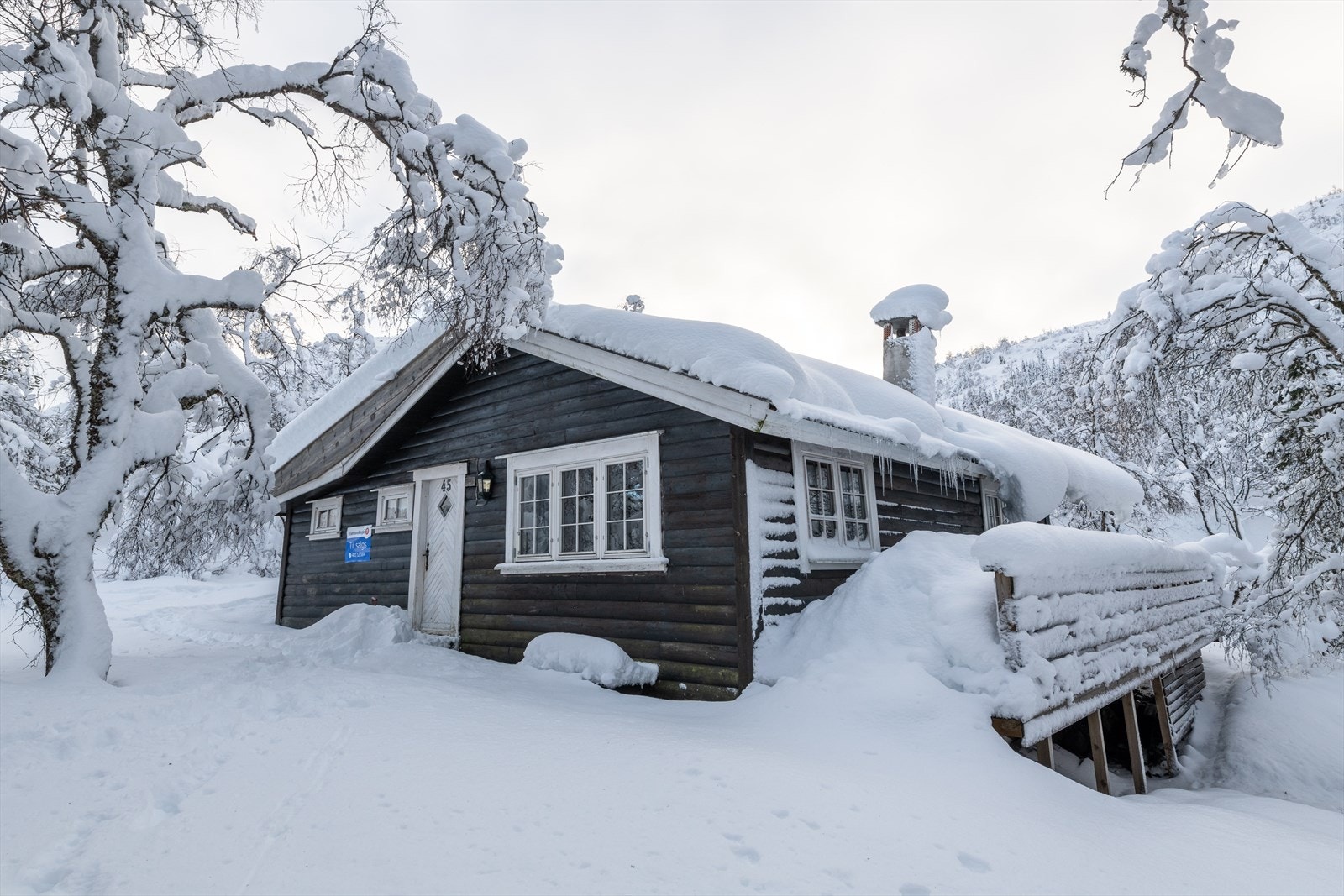 Vinter på hytta. Galleribilde
