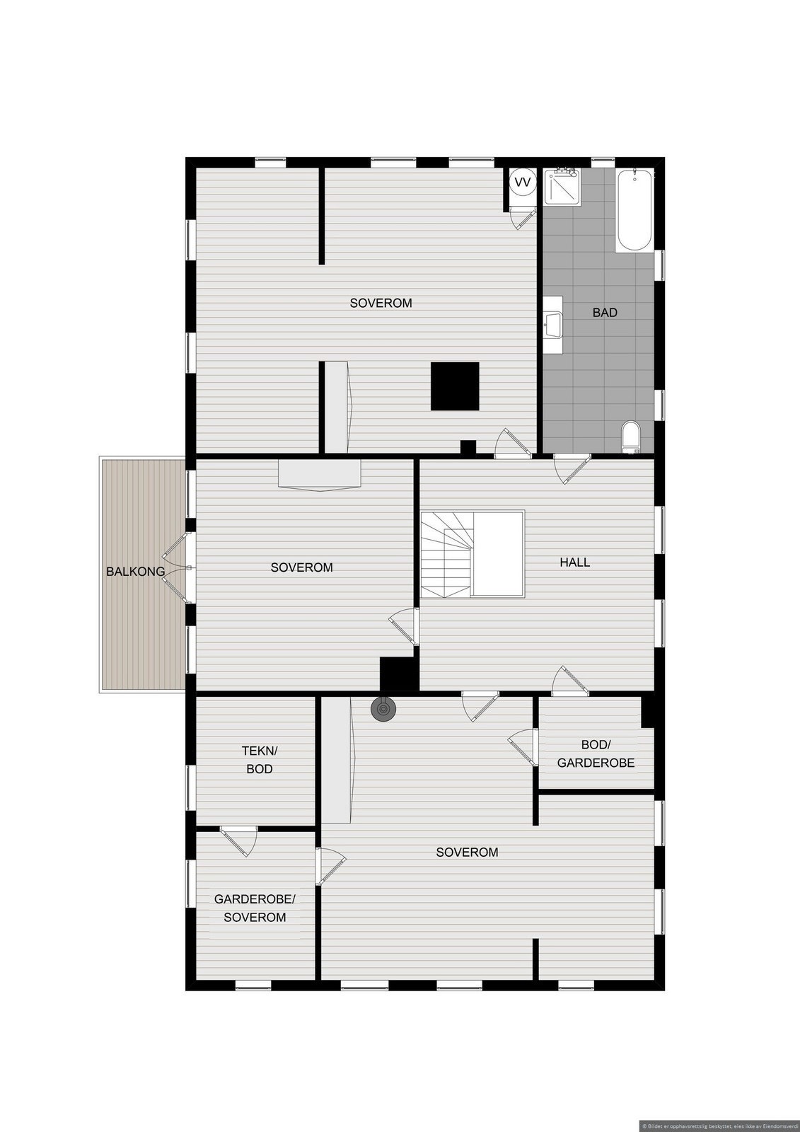 Plantegning 2.etg. Galleribilde