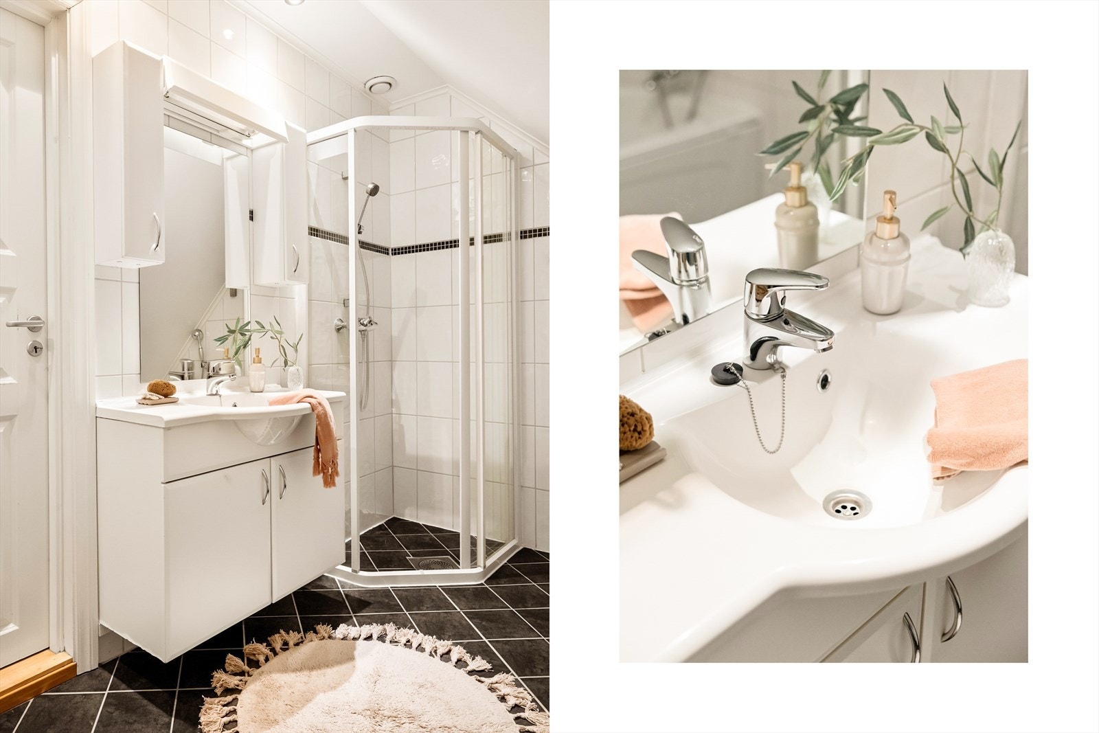 - Badet er fra ca. 2005, det er funksjonelt, men noe utdatert - Galleribilde