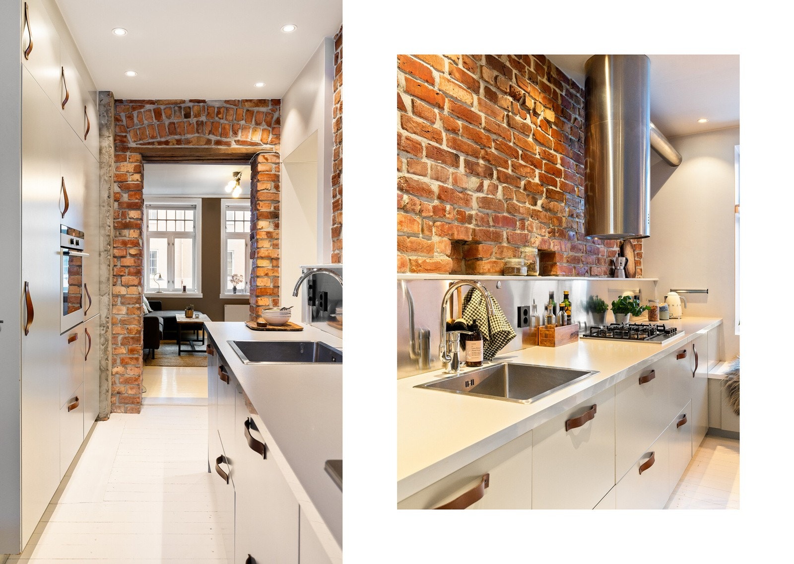 Kjøkkenet har en tiltalende innredning fra 2014. Kjøkkeninnredningen består folierte skrog med slette fronter, laminert benkeplate og plater på vegg over benkeplate. Galleribilde