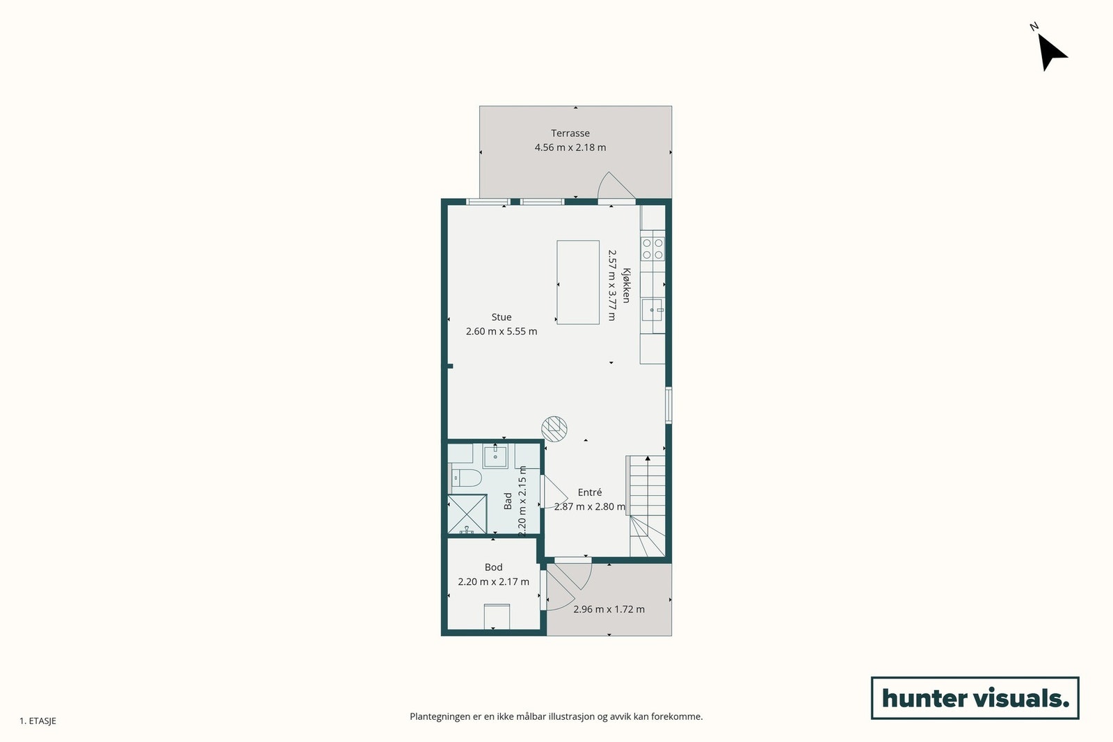 Planskisse Kvennhuslia 4B første etasje Galleribilde
