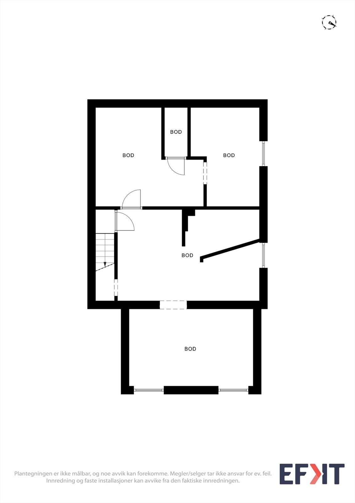 Krypkjelleren på 55 m² byr på rikelig med lagringsplass og rom for hobbyaktiviteter. Galleribilde