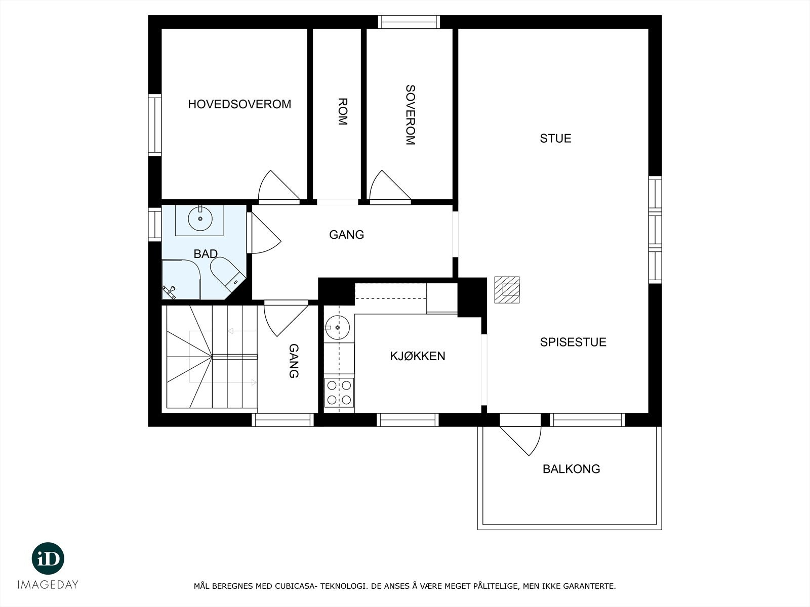 Plantegning 1. etasje Galleribilde