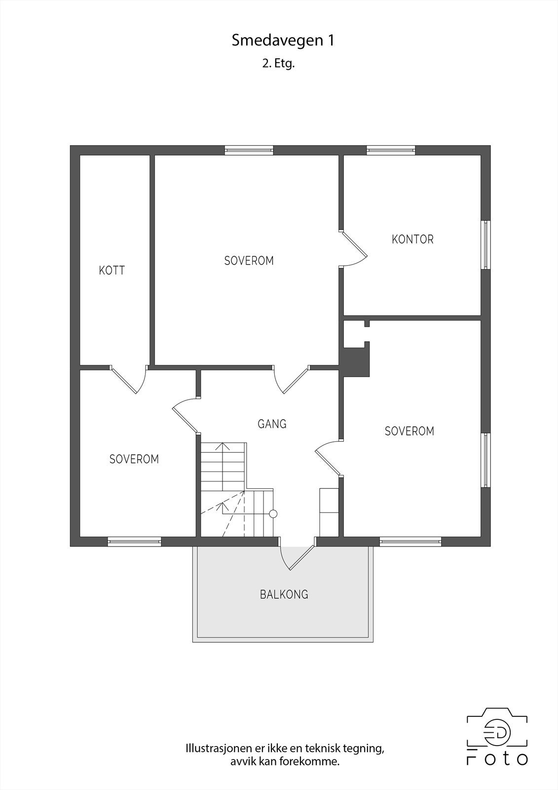 Plantegning 2. etasje Galleribilde