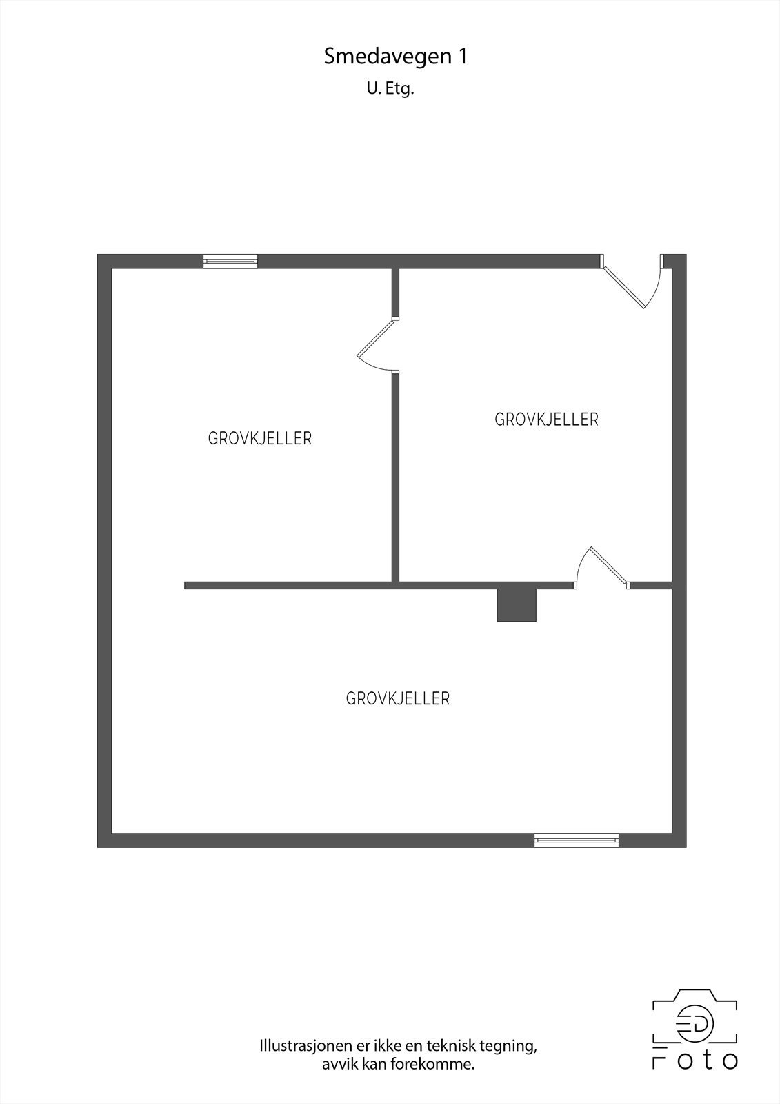 Plantegning underetasje Galleribilde