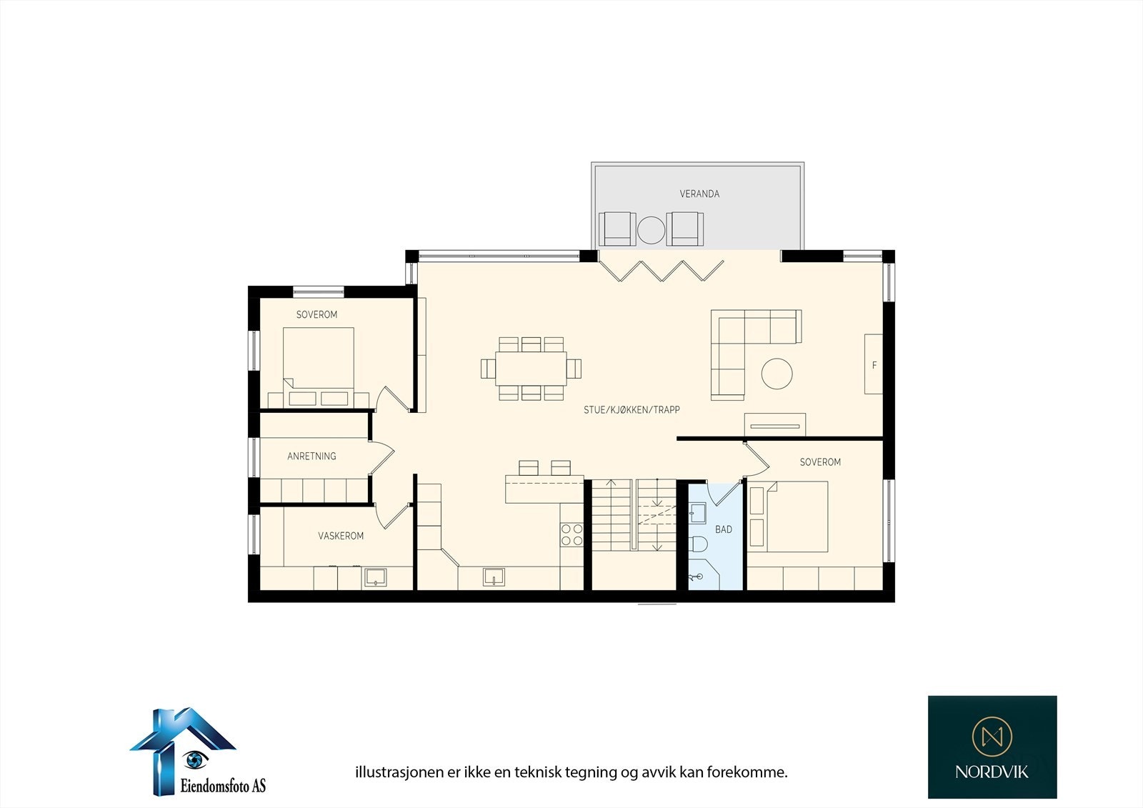 Presentasjon av husets hovedetasje Galleribilde