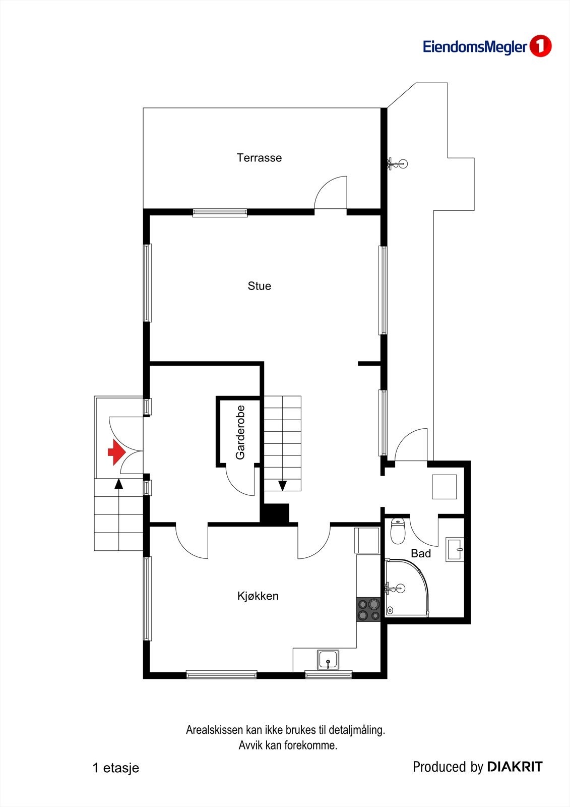Plantegning hovedetasje Galleribilde