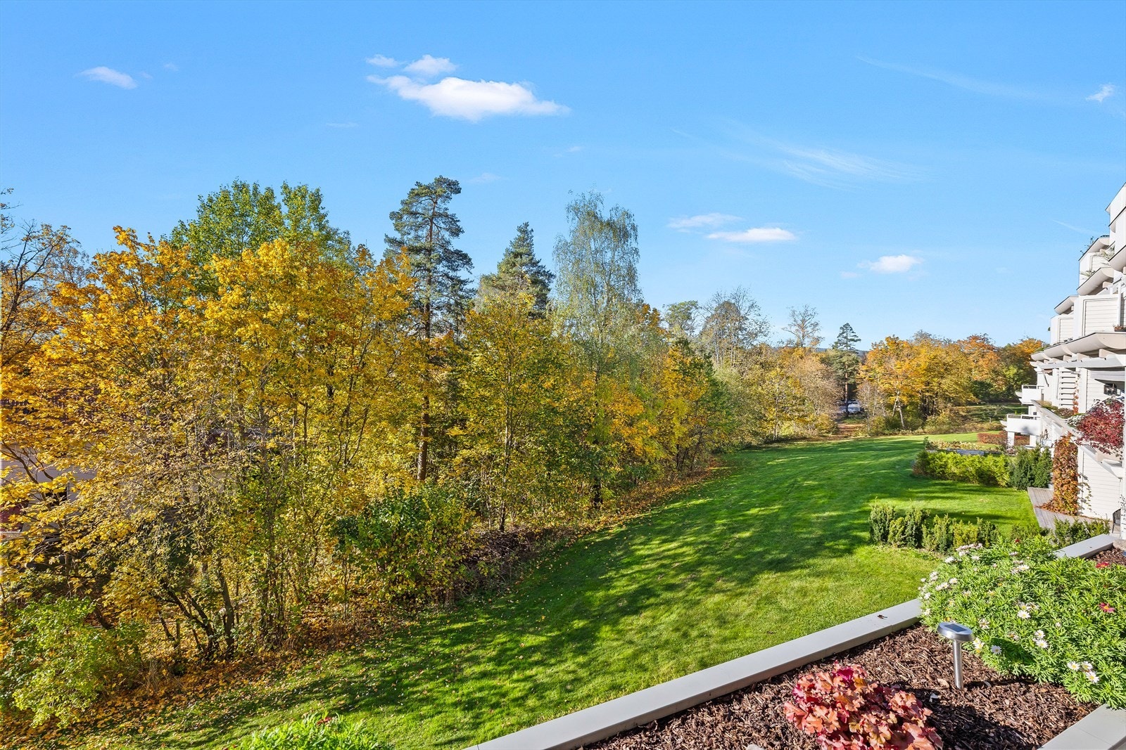 Hyggelig utsikt fra veranda Galleribilde