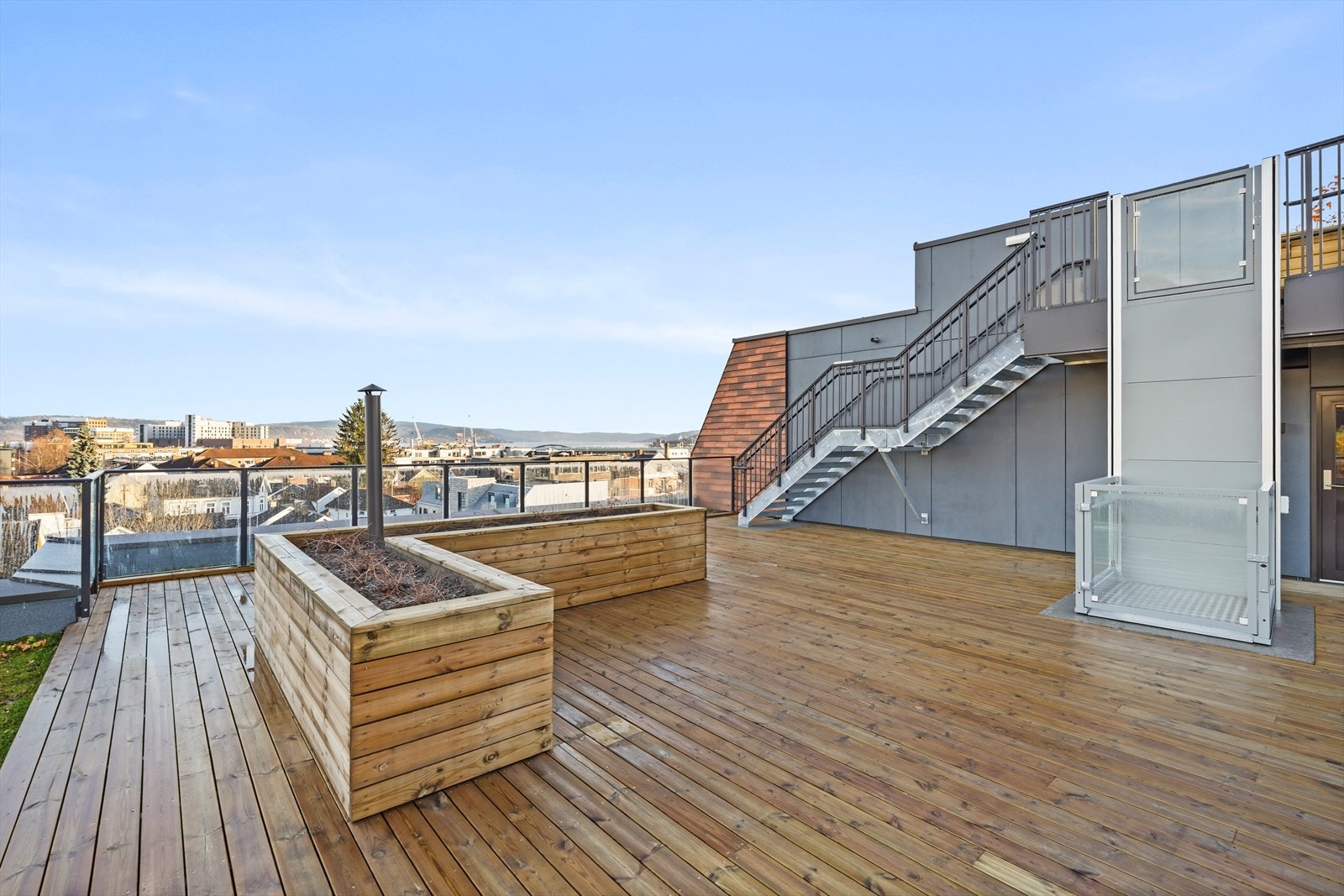 Sameiet har en flott felles takterrasse Galleribilde