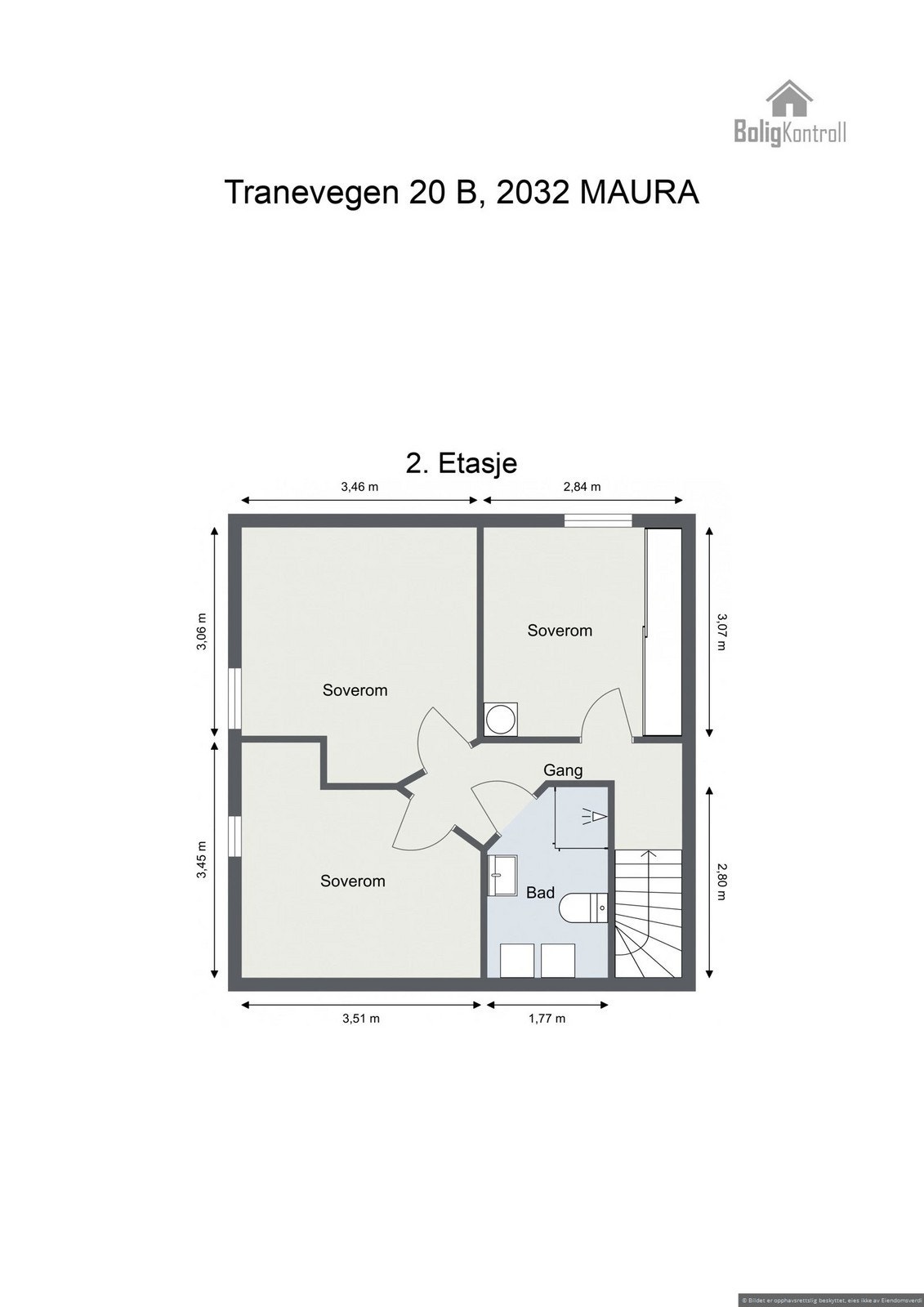 Plantegning 2.etg Galleribilde