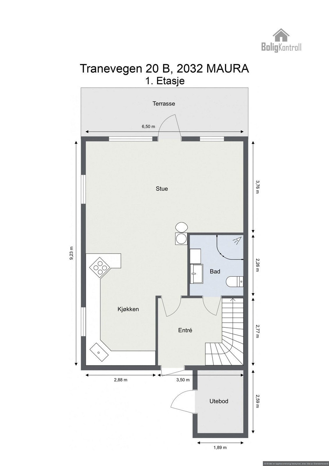 Plantegning 1. etg. Ikke målbar. Galleribilde