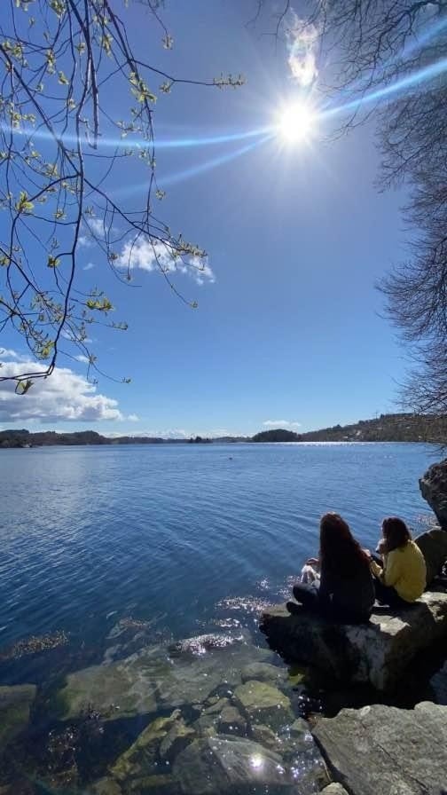 Her kan dere bade nedenfor hagen. Galleribilde