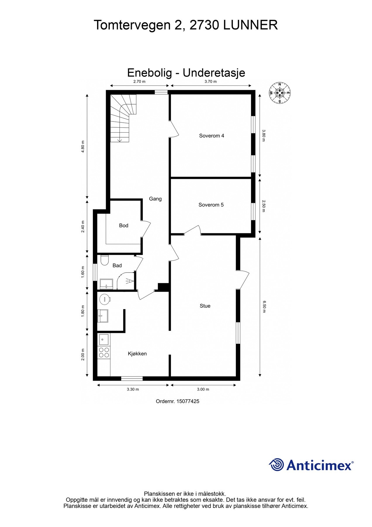 For en ekstra liten oversikt får du først se plantegningen over etasjen. Galleribilde