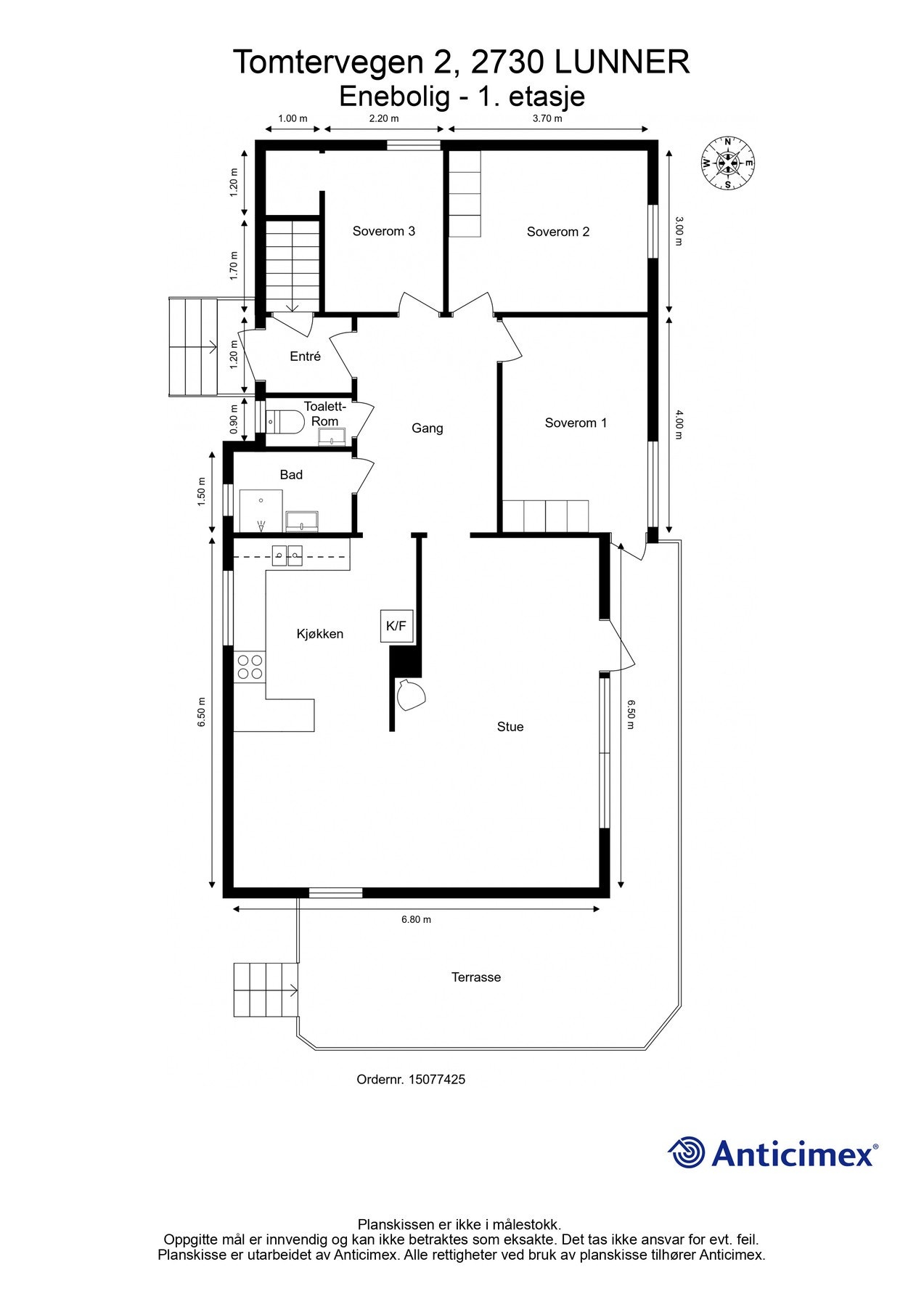 For en ekstra liten oversikt får du først se plantegningen over etasjen. Galleribilde