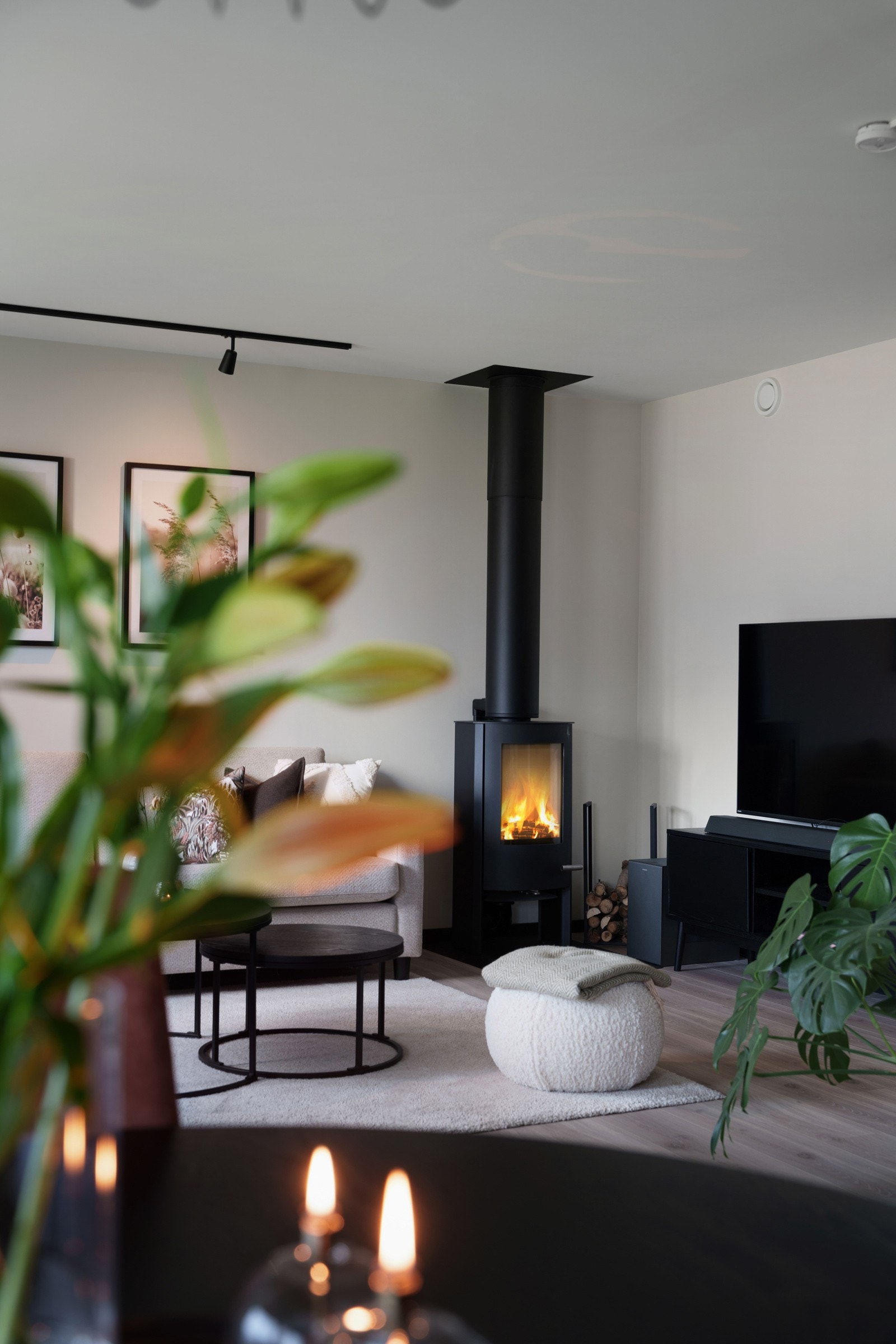 Koselig peis - perfekt for mørke vinterkvelder. Galleribilde