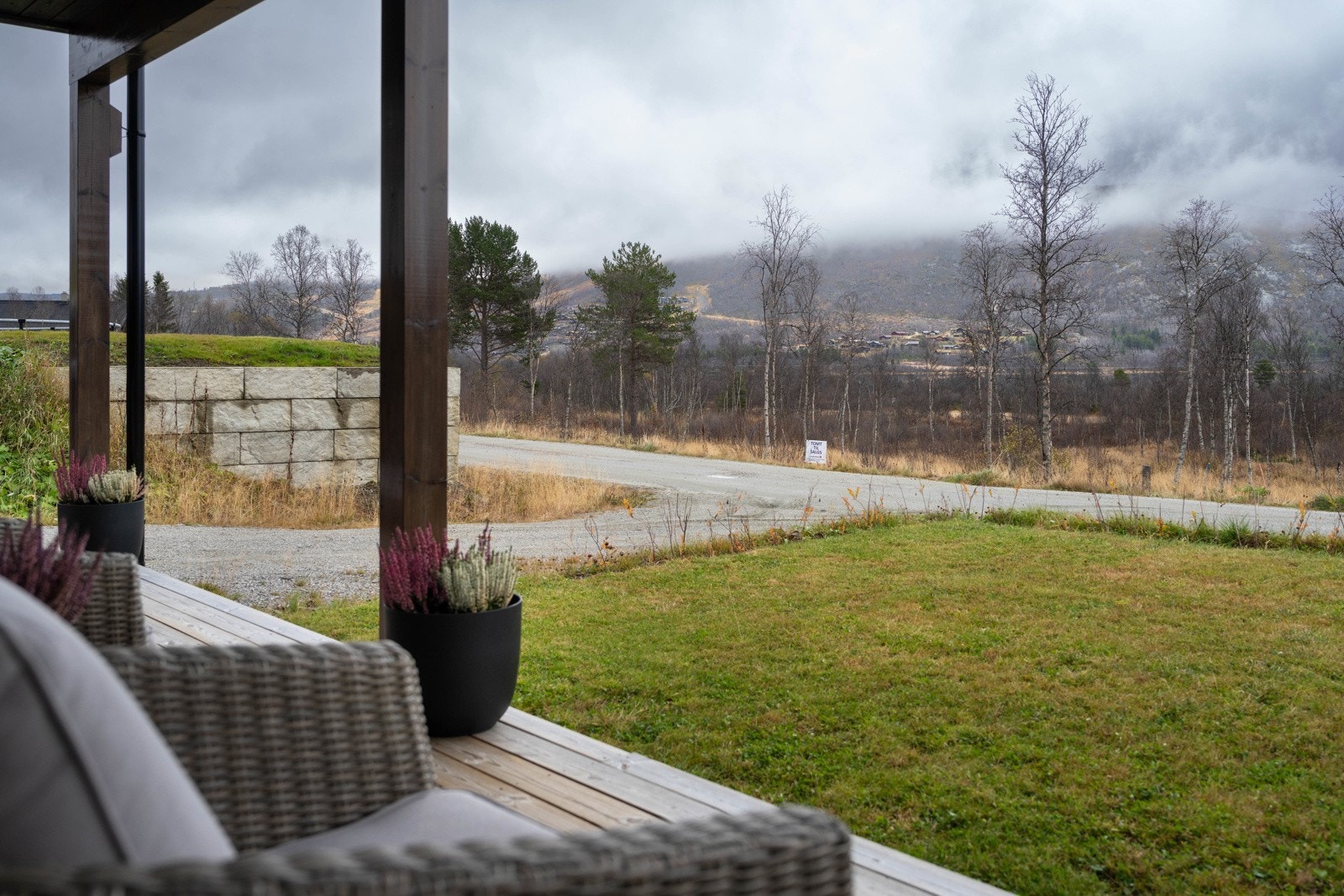 Her ser man lyset fra bakken i Vestlia vinterstid. Galleribilde