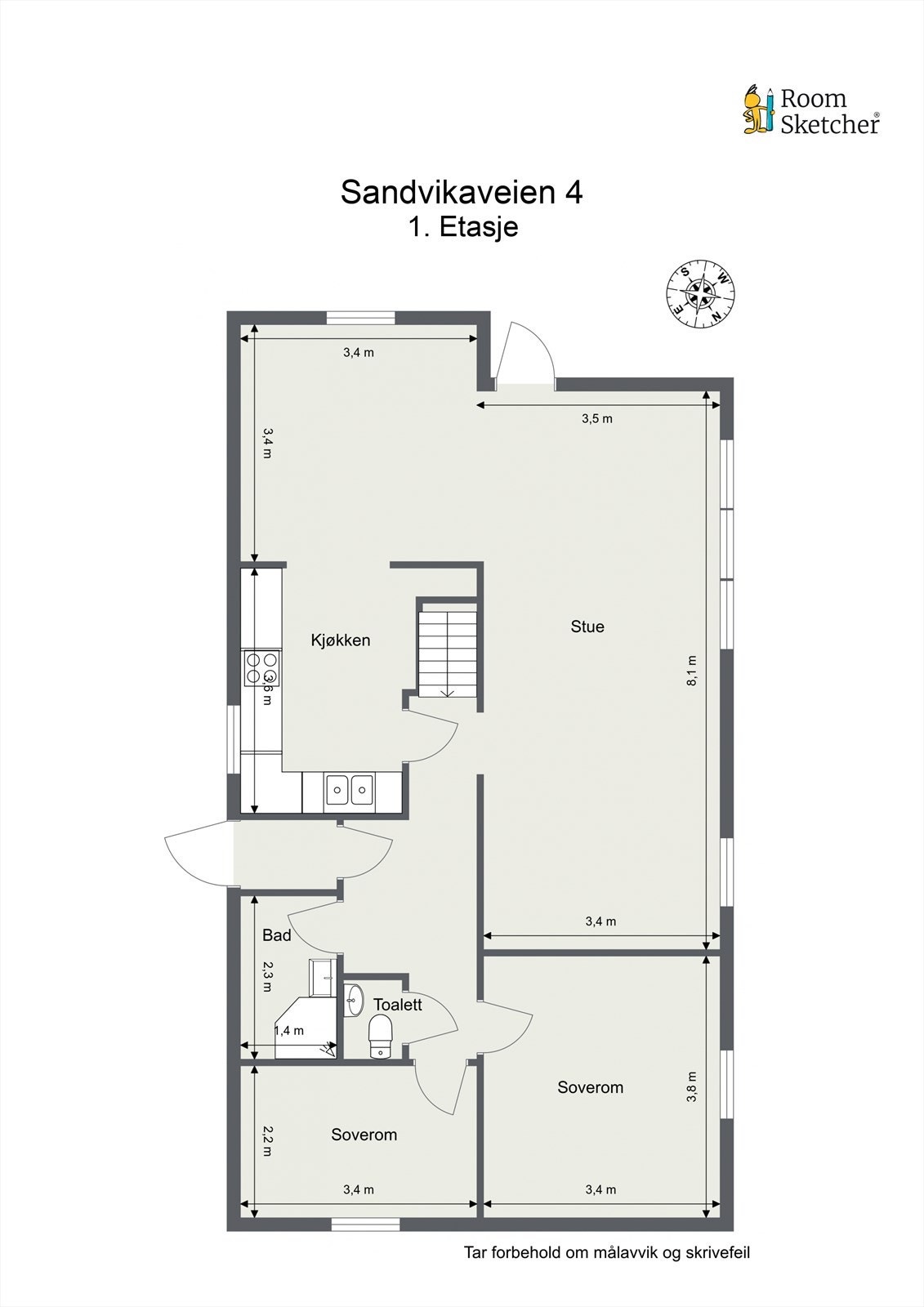 - Planskisse 1. Etasje - Galleribilde