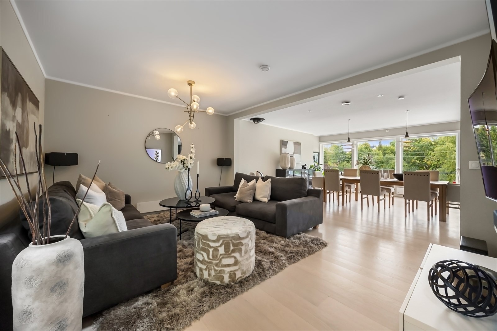 Del av stuen er mer lun og intim Galleribilde