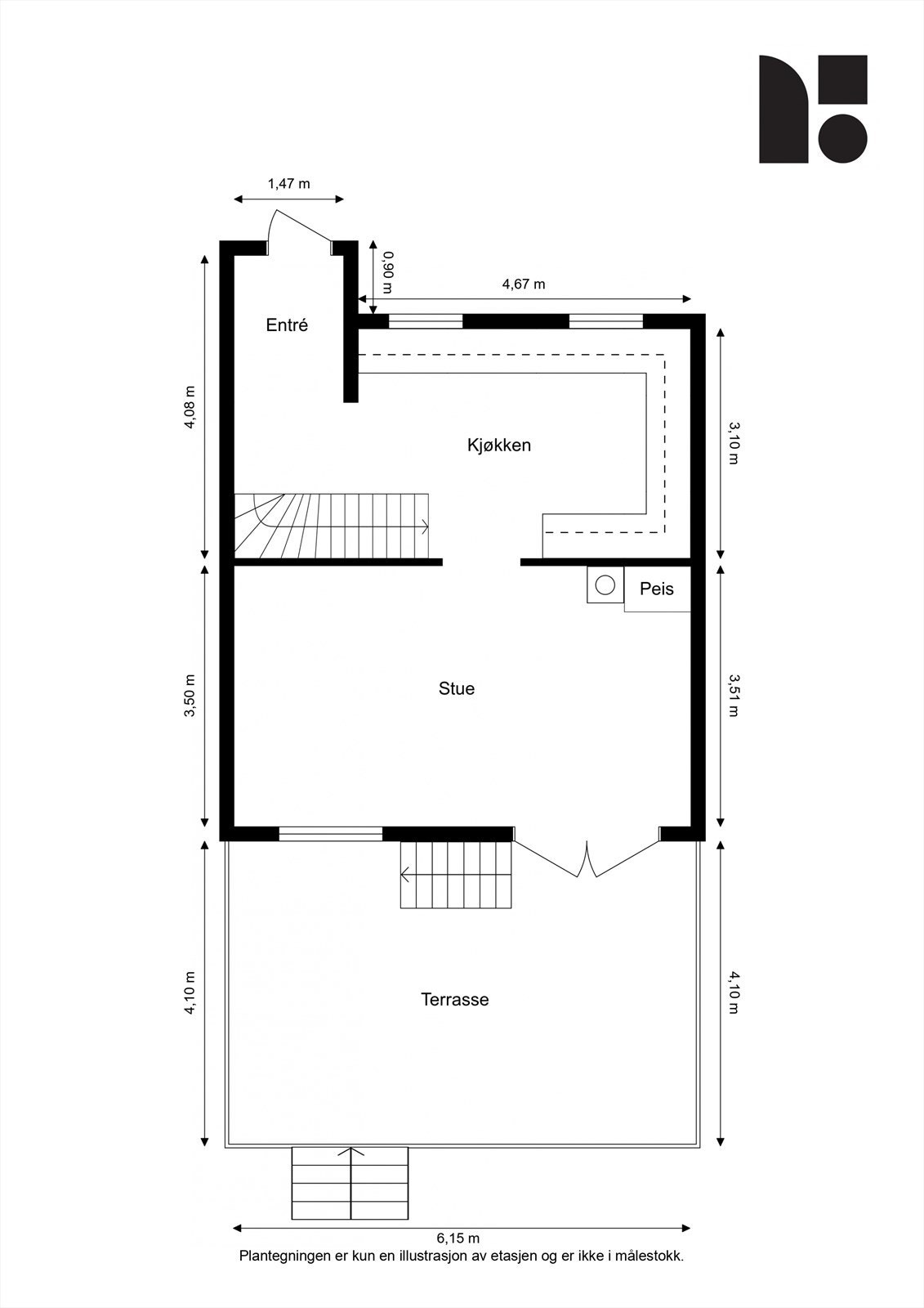 Planskisse 1. etasje Galleribilde