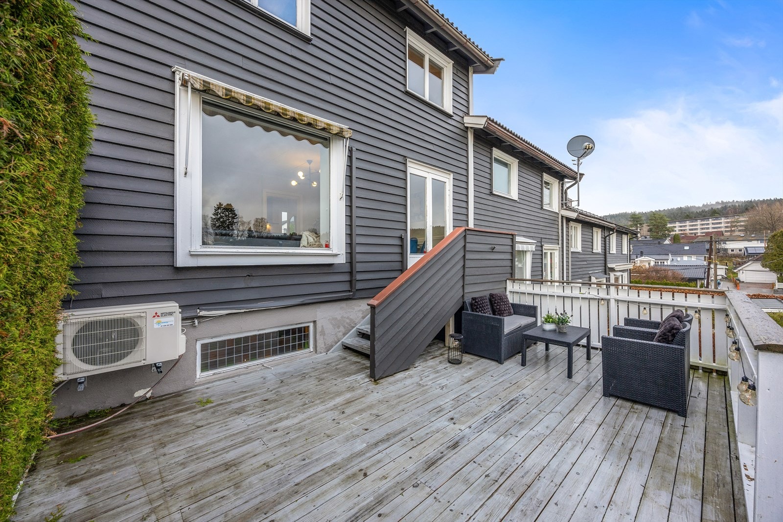 Verandaen er vendt mot sydøstlige solforhold Galleribilde