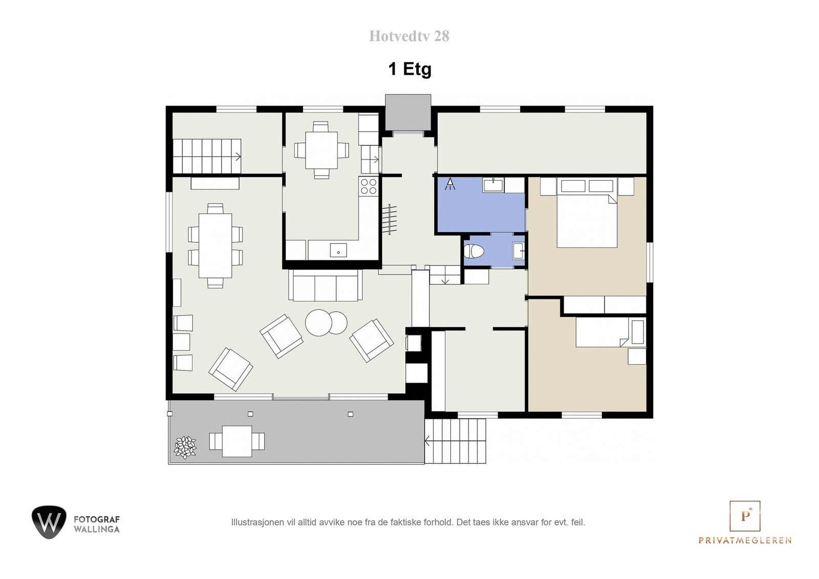 Plantegning 1. etasje Galleribilde