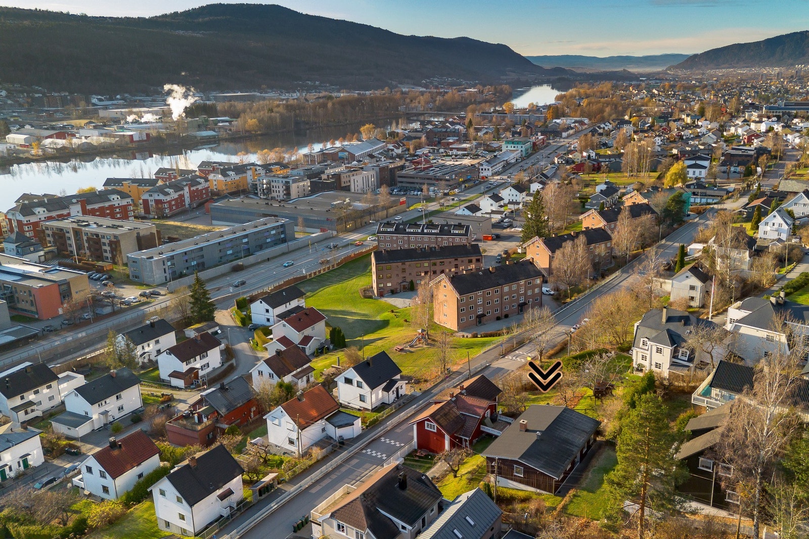 Boligen ligger godt tilbaketrukket. Galleribilde