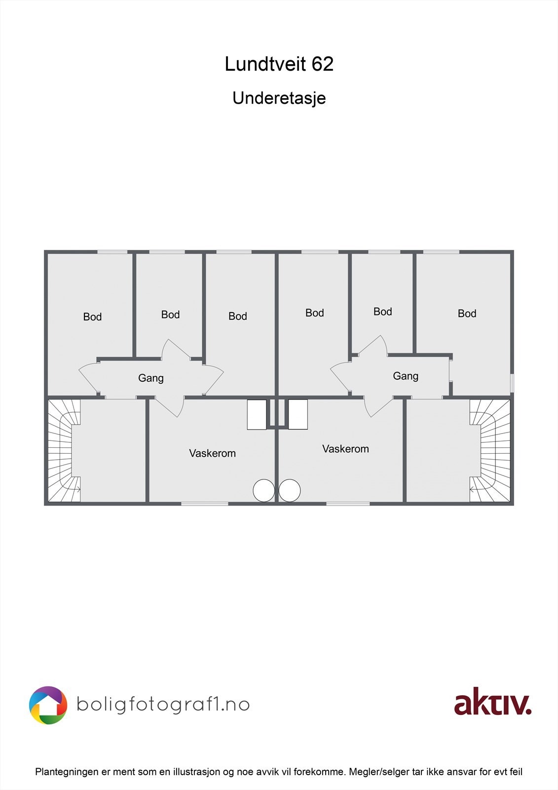 Plantegning underetasje. Galleribilde