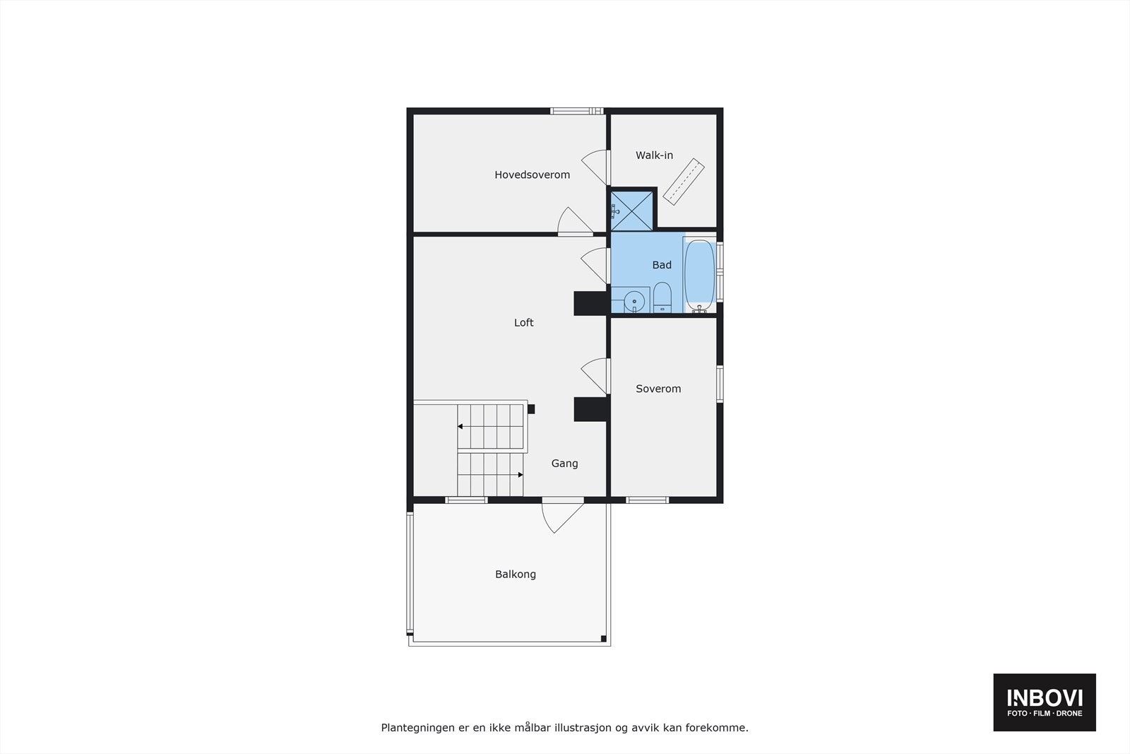 Plantegning loftetasjen. Galleribilde