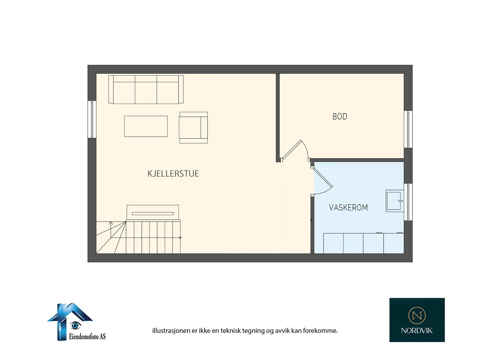 Planskisse Kjeller Galleribilde