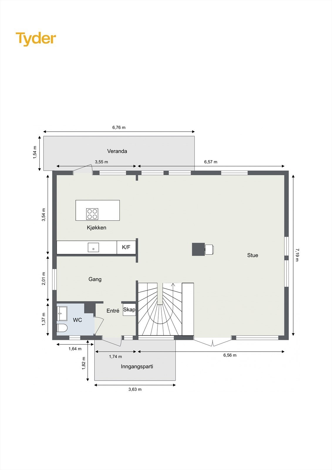 Plantegning 1.etasje Galleribilde