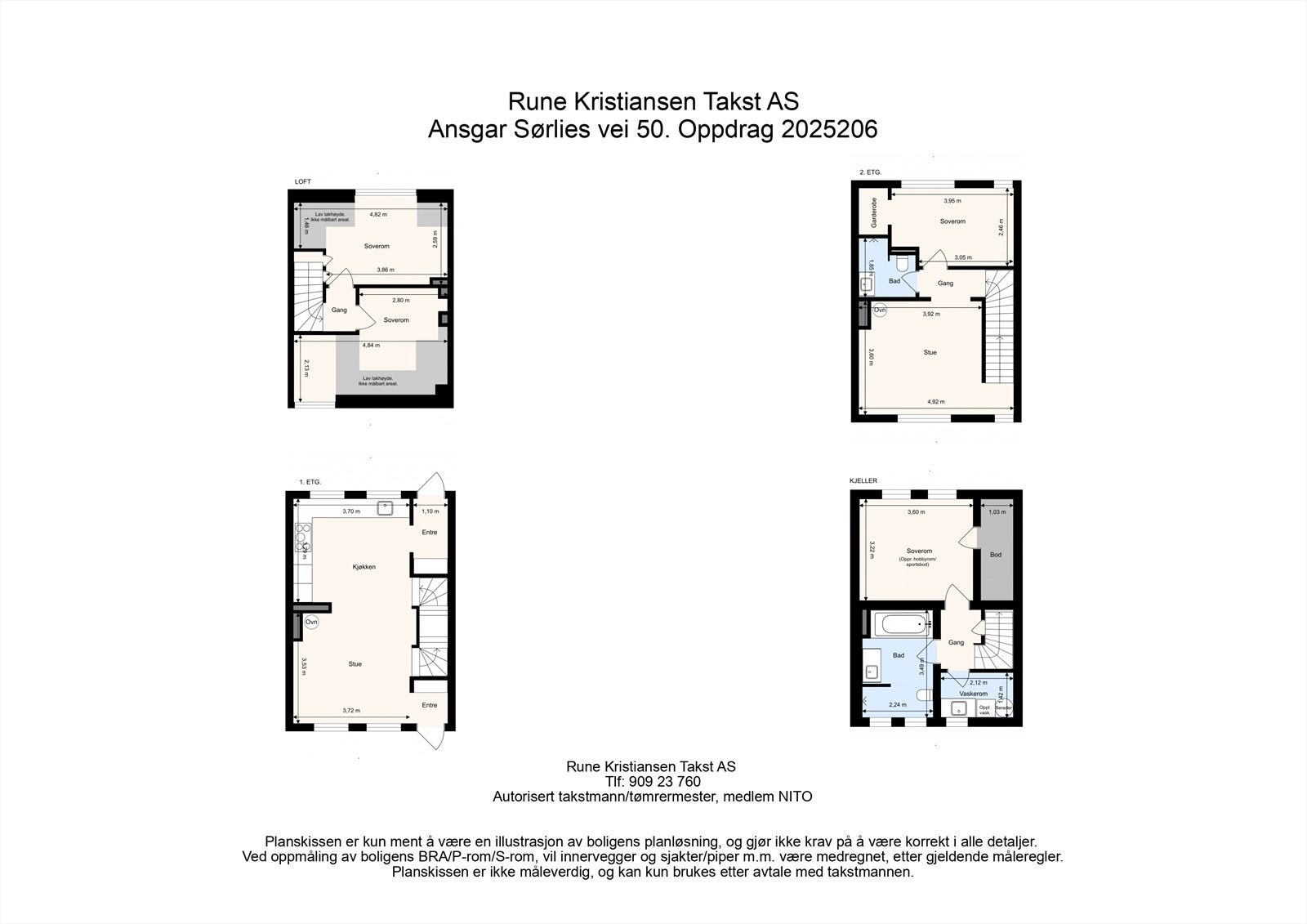 Alle plantegningene samlet. Galleribilde