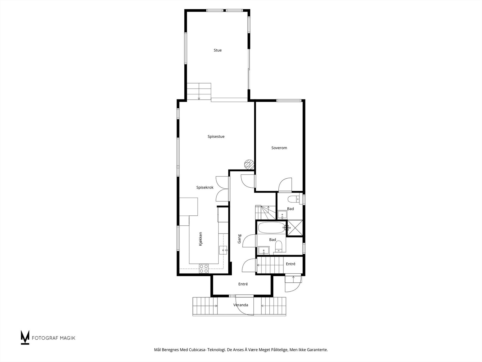 Plantegning 1. etasje Galleribilde