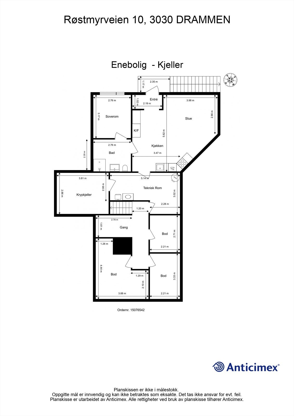 Plantegning kjeller Galleribilde
