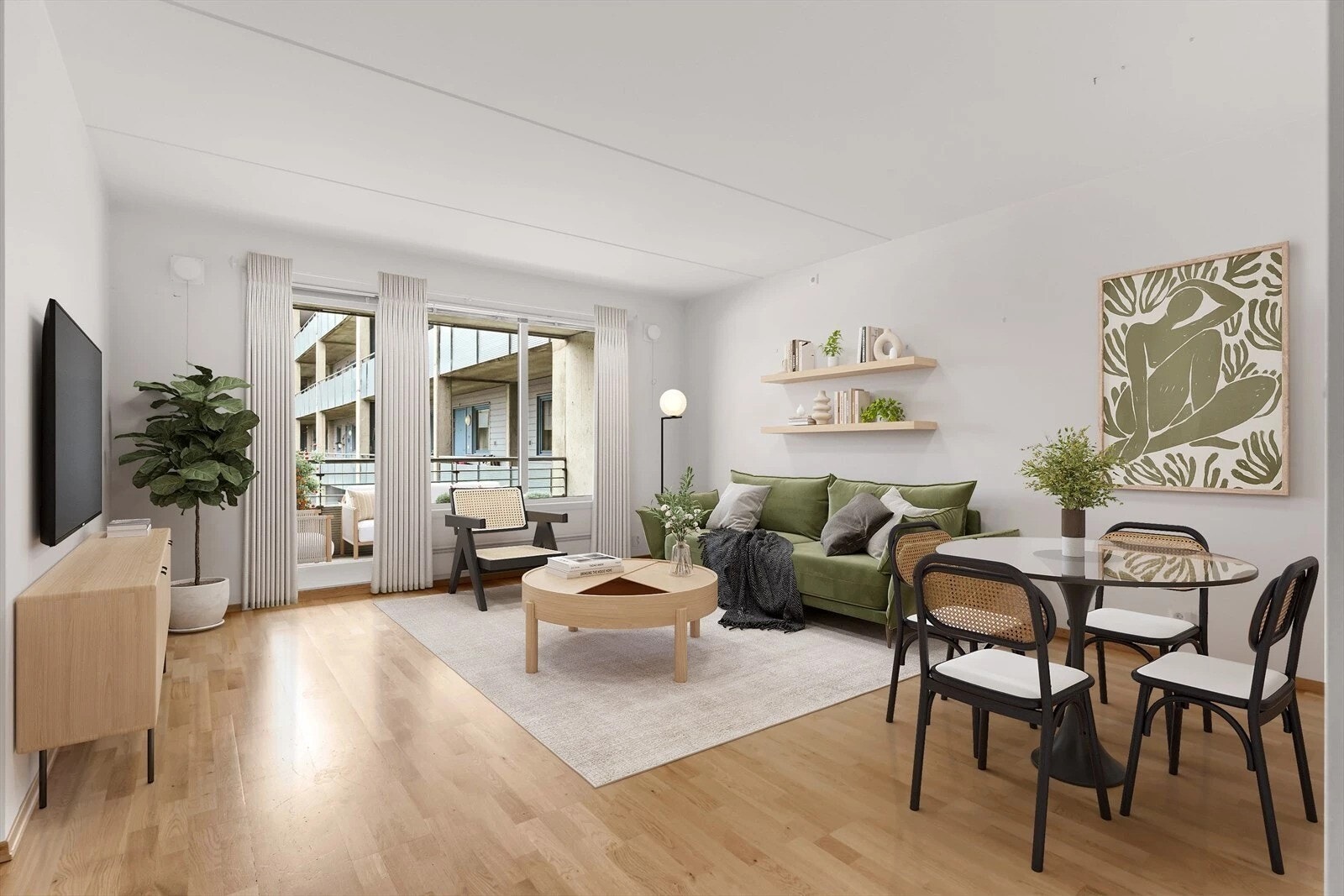 Lys og pen stue Galleribilde