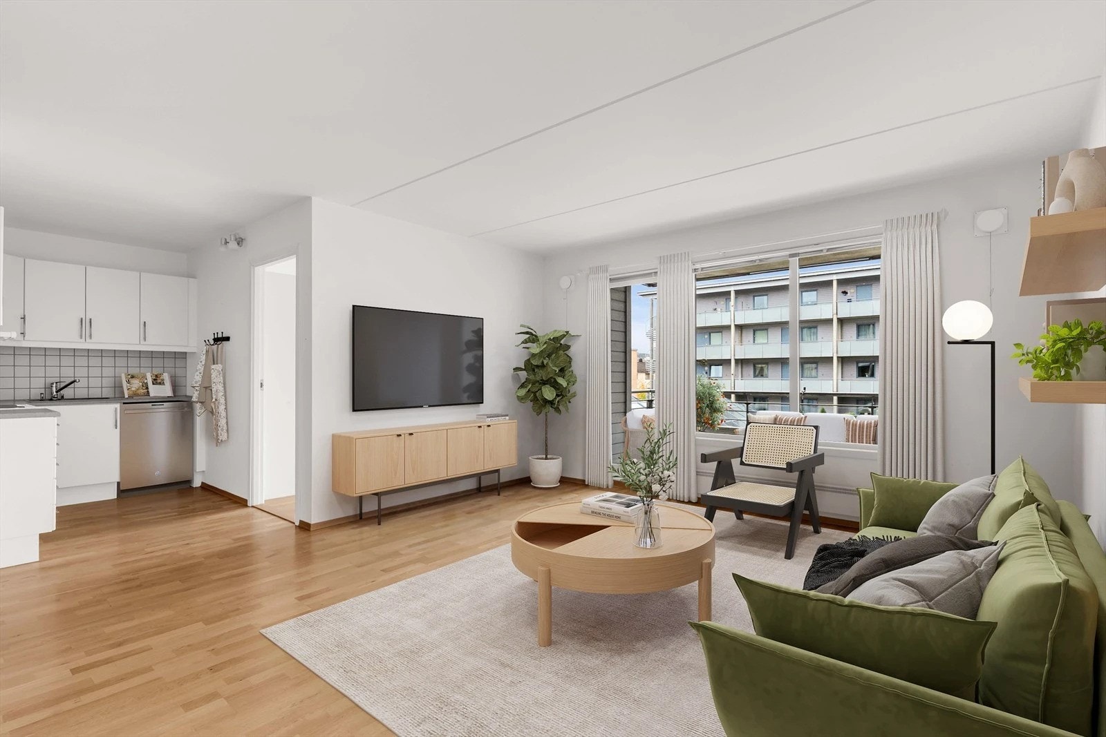 Delevis åpen kjøkkenløsning Galleribilde