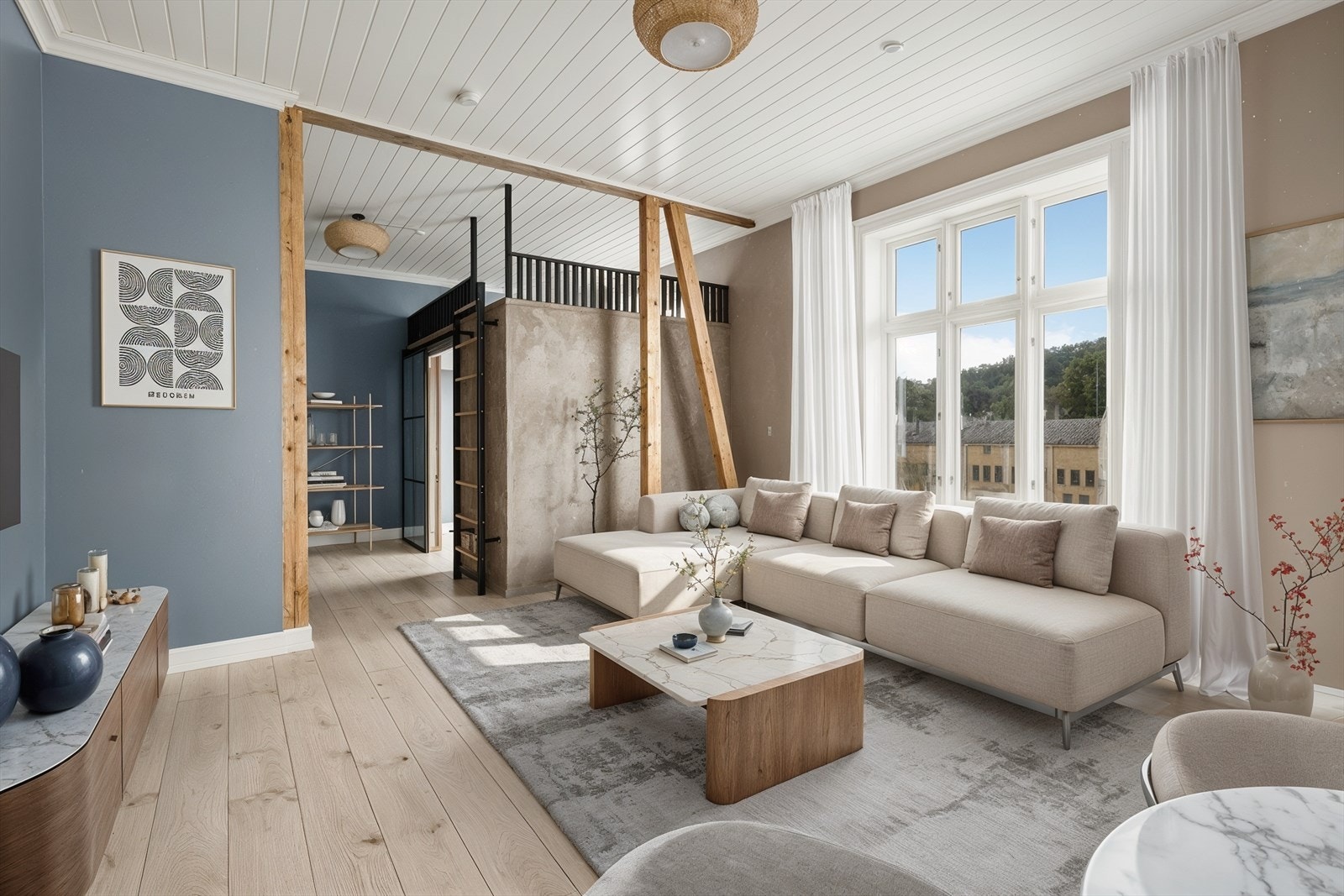 EiendomsMegler1 ved Isabell Heidenreich-Riis presenterer Nordre Røråsen 5A!
(Digital møblering, kun en illustrasjon) Foto: Inbovi Galleribilde