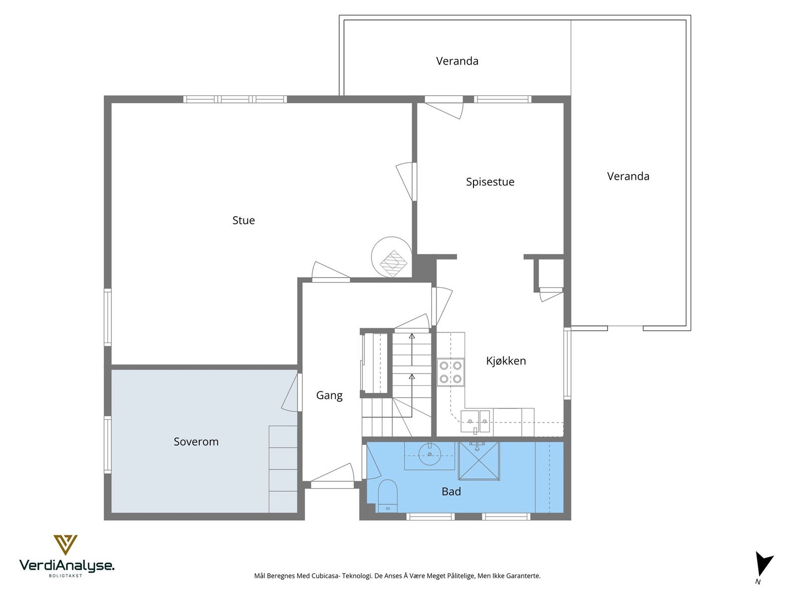 Planløsning hovedetasje: Galleribilde