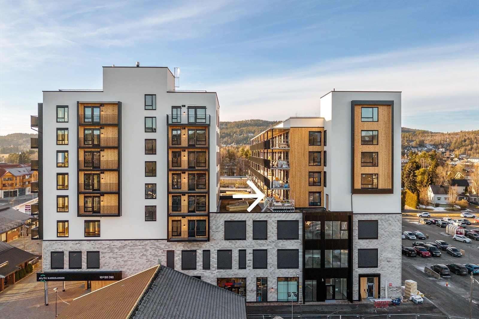 Pilen viser leilighetens plassering Galleribilde