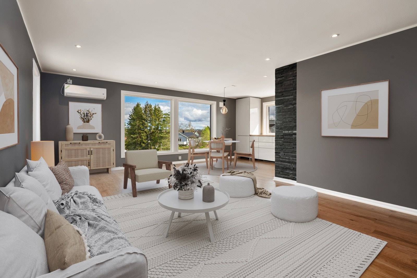 Det er gode møbleringsmuligheter. Digitalt møblert. Galleribilde